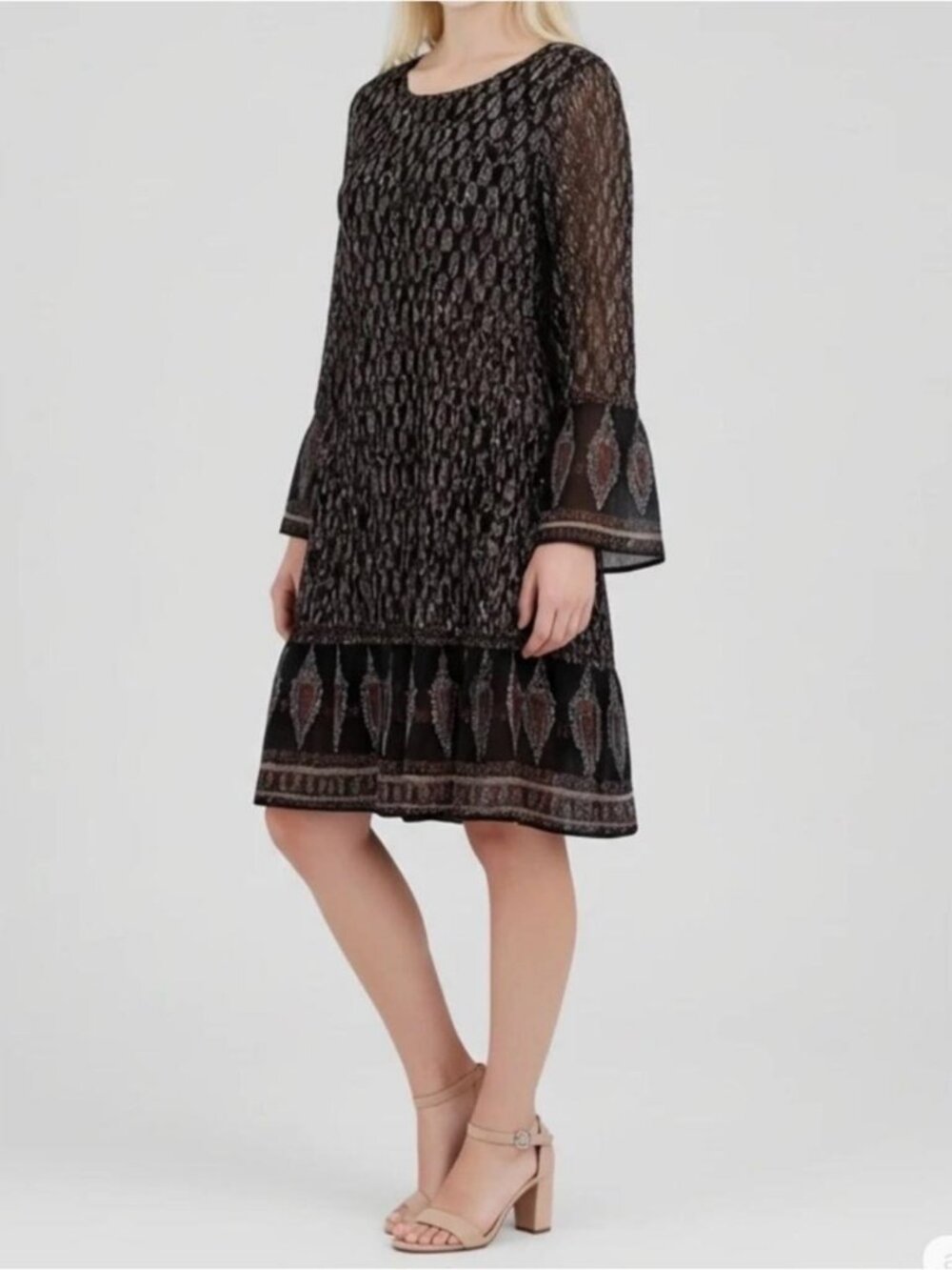 Long-Sleeve Bell Dress